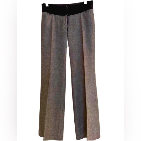 EXPRESS EDITOR ~ Women’s tuxedo waist flare leg gray comfort seat slacks size 6 - Picture 1 of 9